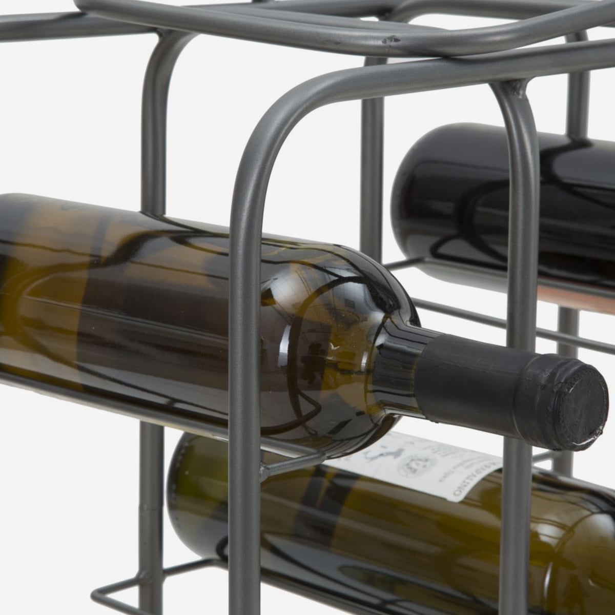 Portabottiglie Rack Quadrato 9 Posti 40x23x47,5 cm in Ferro