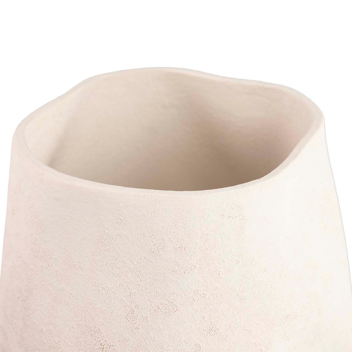 Vaso Decorativo Bianco Opaco In Ceramica