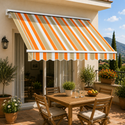 Tenda da Sole a Caduta 300x250 cm Arancio Beige con Braccetti P3030