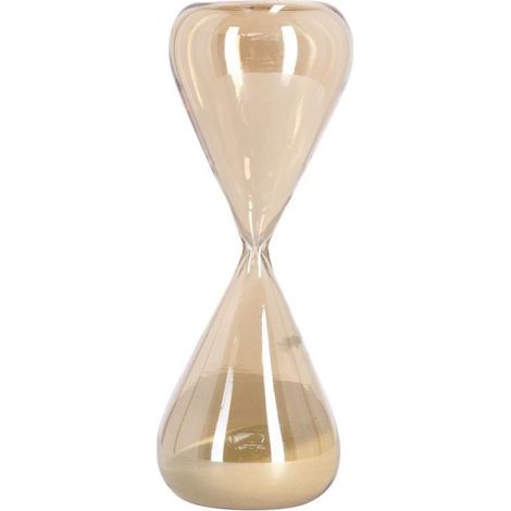 Clessidra Decorativa Kronos Ambra-Bianco in Vetro – 2 Dimensioni