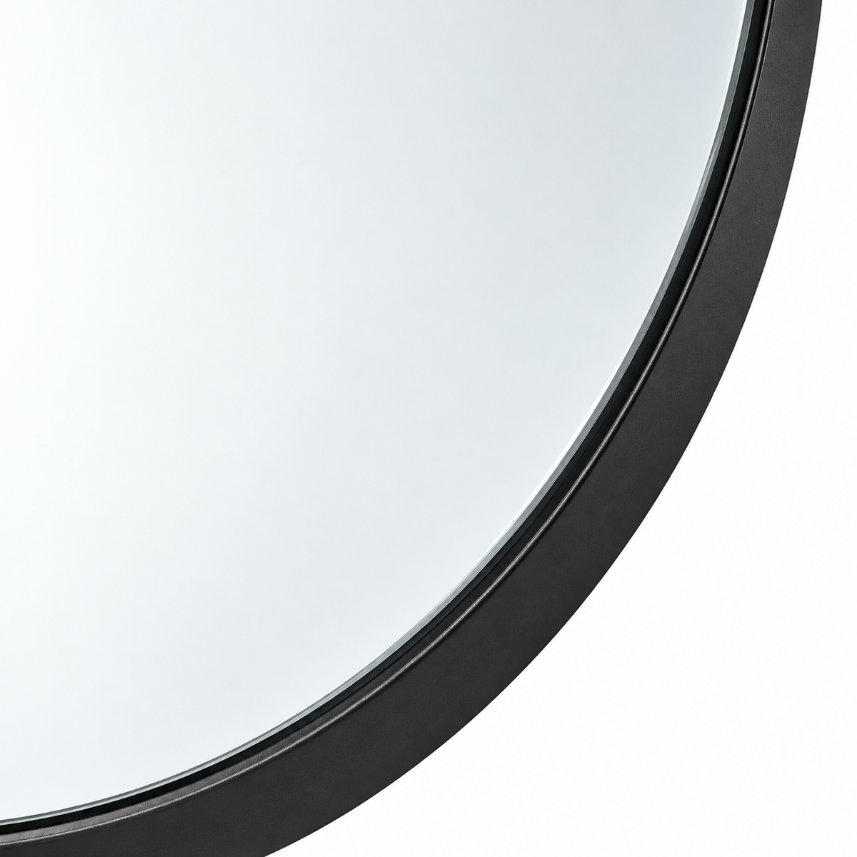 Specchio Rotondo New Nucleos Nero Ø70 cm Design Moderno con Cornice Sottile