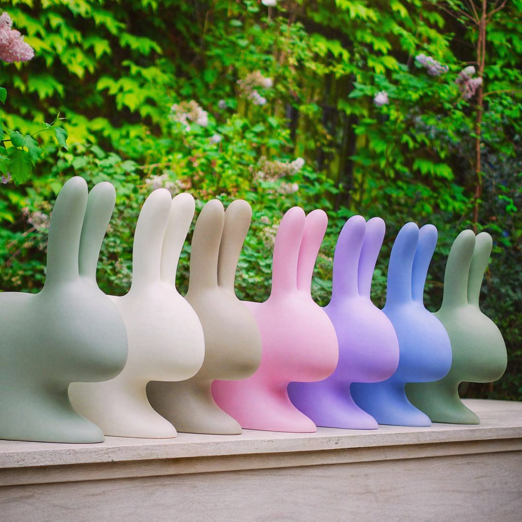 Sedia Design Rabbit Chair Forma Coniglio In Polietilene