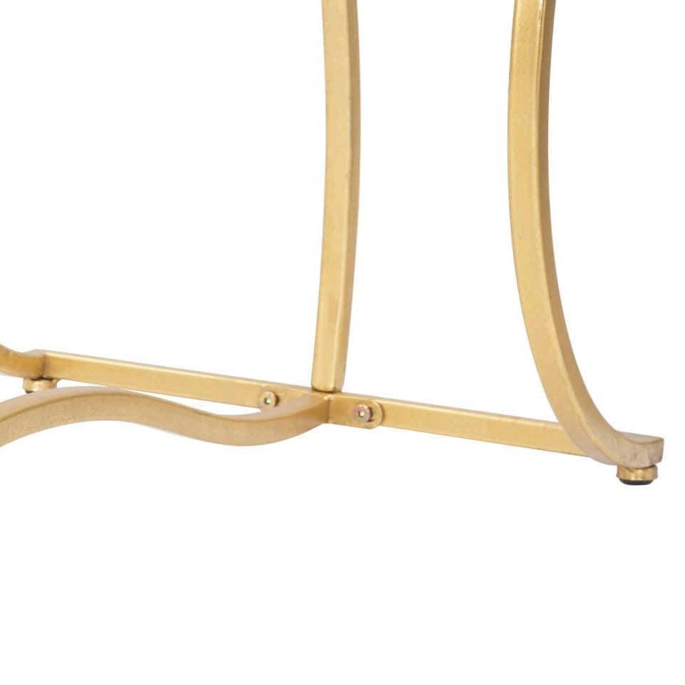 Console Sunshine Oro e Nero Mauro Ferretti 130x40x75 cm Metallo e Vetro Temprato