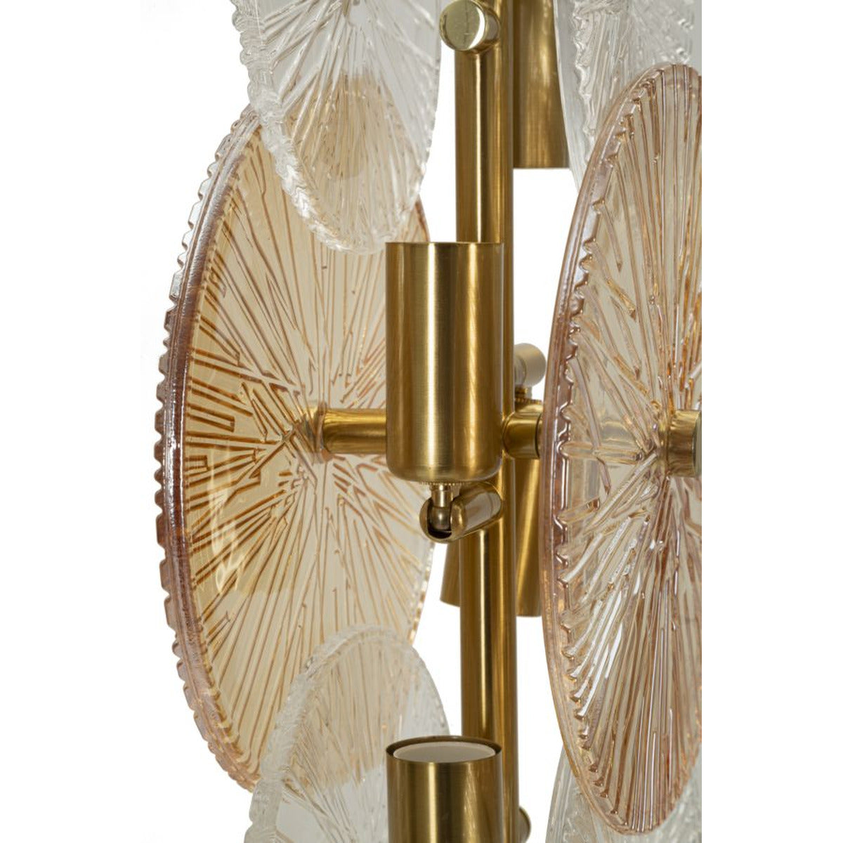 Lampada da Tavolo Osaka Oro in Metallo e Vetro 20 x 18 x H66 cm