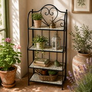 Scaffale Pieghevole in Metallo con Mosaico Lille 57x27x133 cm
