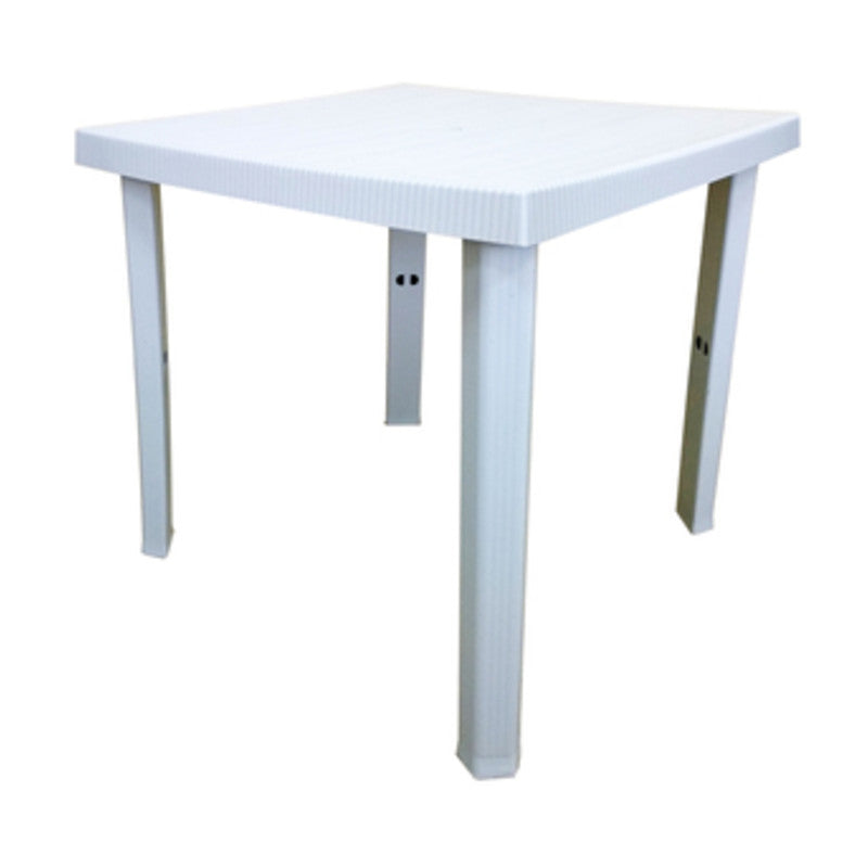 TAVOLO RESINA FIGARO 80X80XH72CM BIANCO