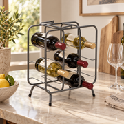 Portabottiglie Rack Quadrato 9 Posti 40x23x47,5 cm in Ferro
