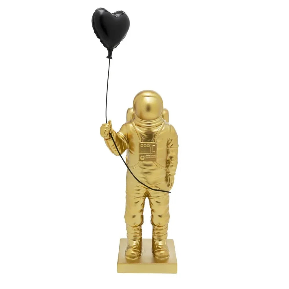 Set Decorativo Astronauta Balloon Oro con Libro Il Mondo Secondo Karl
