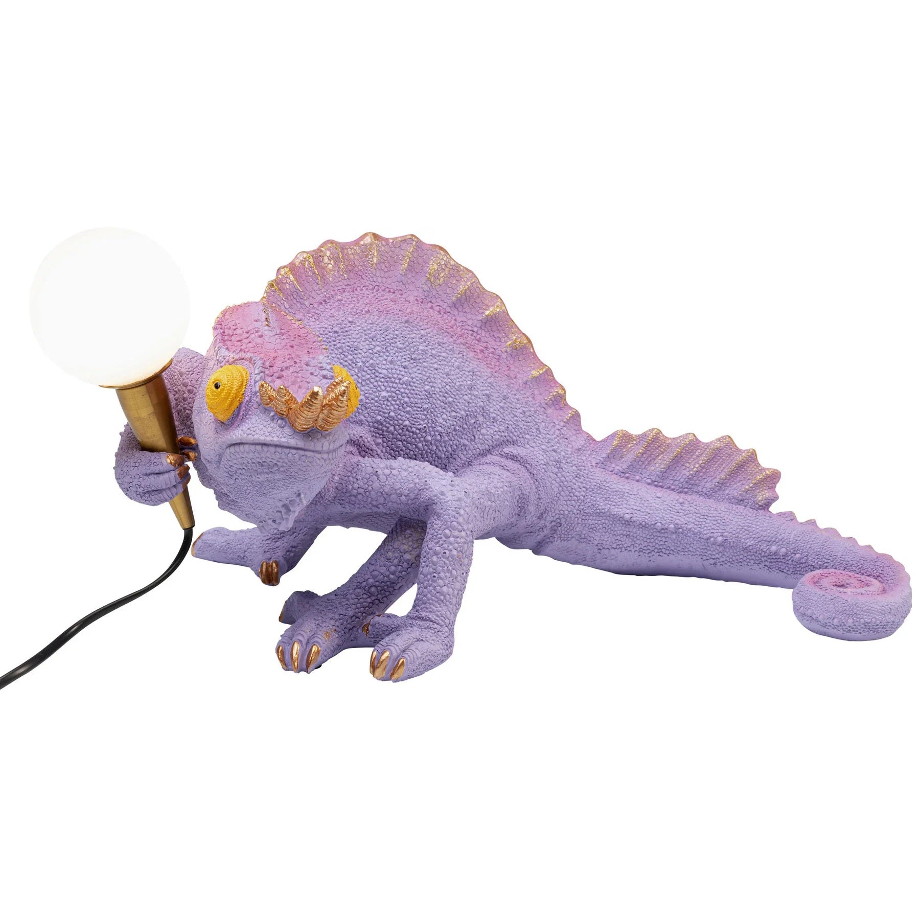 Lampada da Tavolo Decorativa Camaleonte Viola 44cm