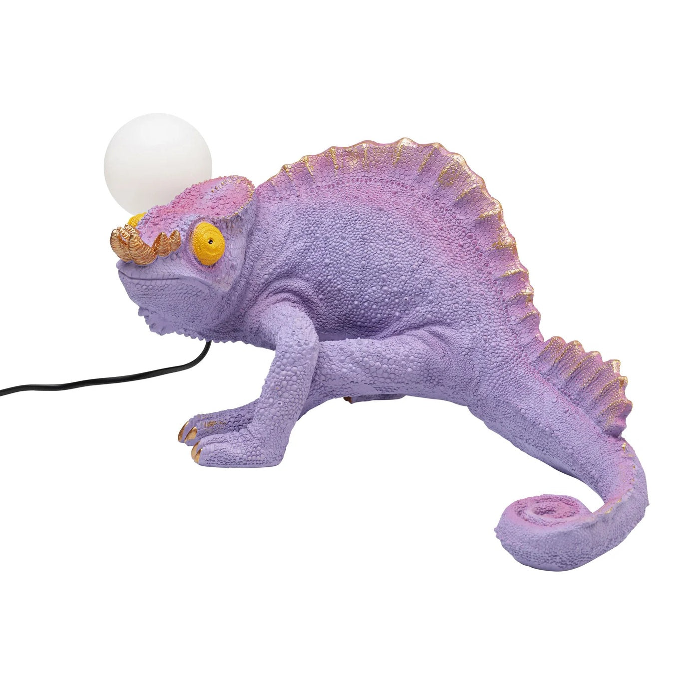 Lampada da Tavolo Decorativa Camaleonte Viola 44cm