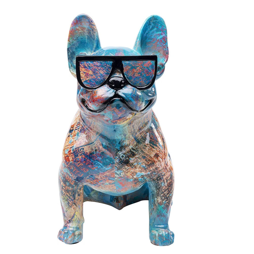 Statuetta Dog of Sunglass Decorativa Cane con Occhiali da Sole Pop Design
