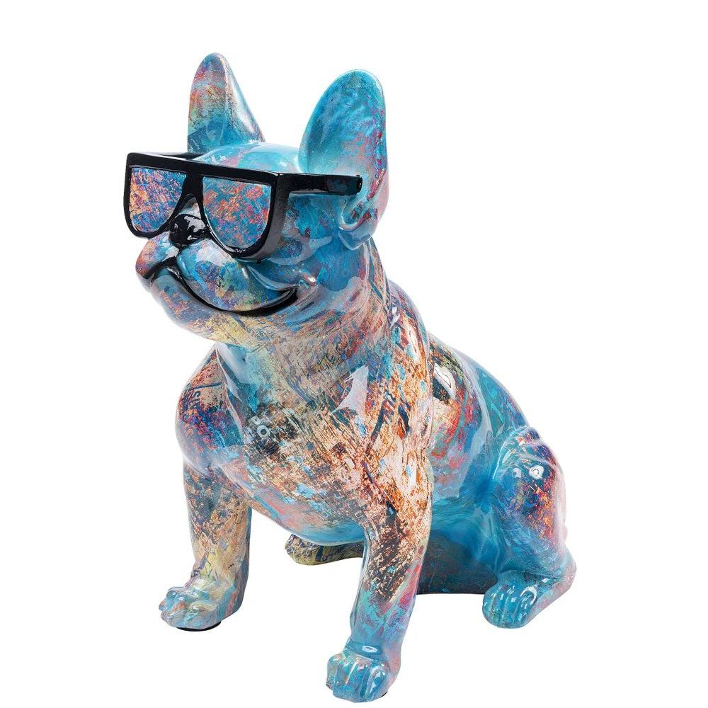 Statuetta Dog of Sunglass Decorativa Cane con Occhiali da Sole Pop Design