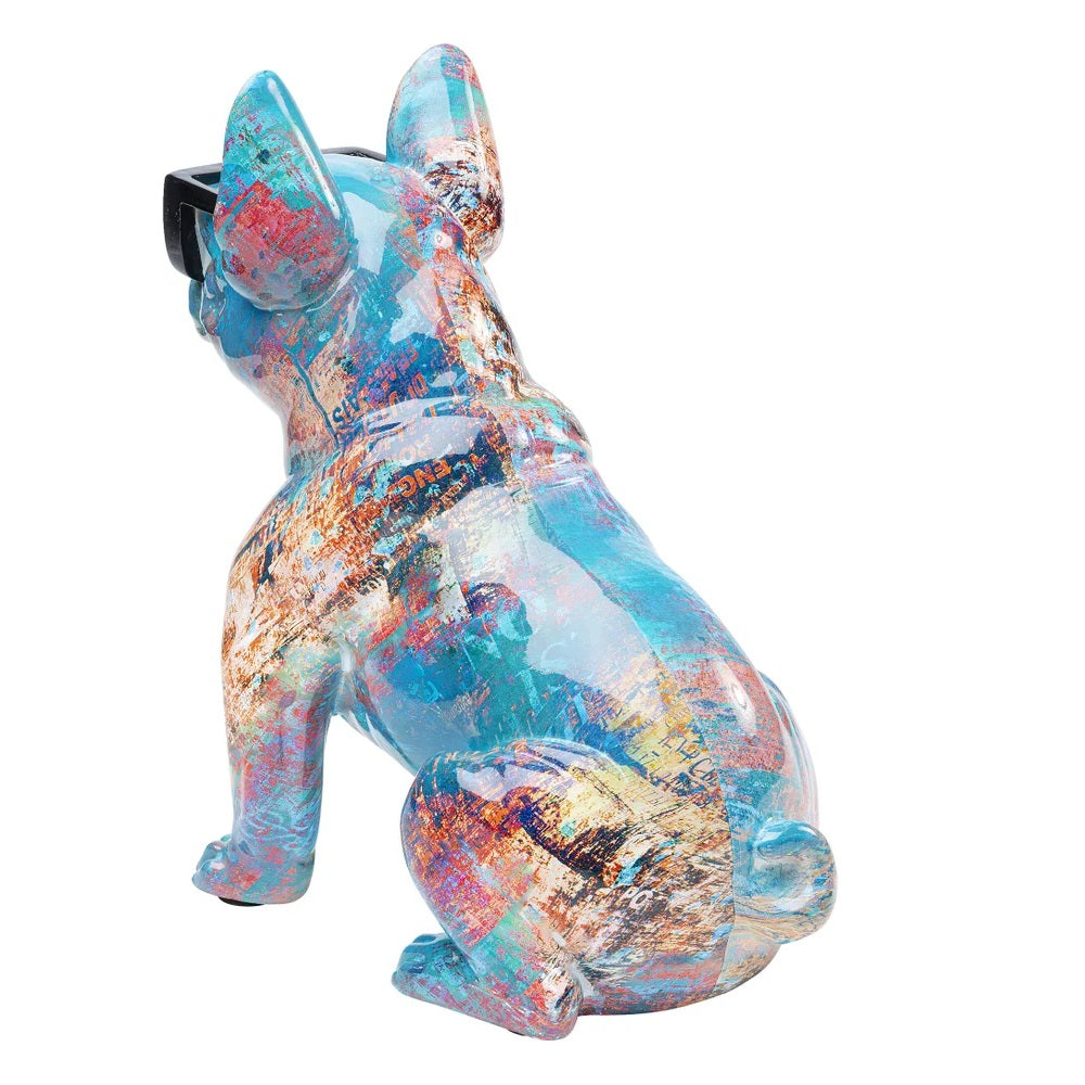 Statuetta Dog of Sunglass Decorativa Cane con Occhiali da Sole Pop Design