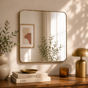 Specchio da Parete Adhira Oro 60 x 60 cm