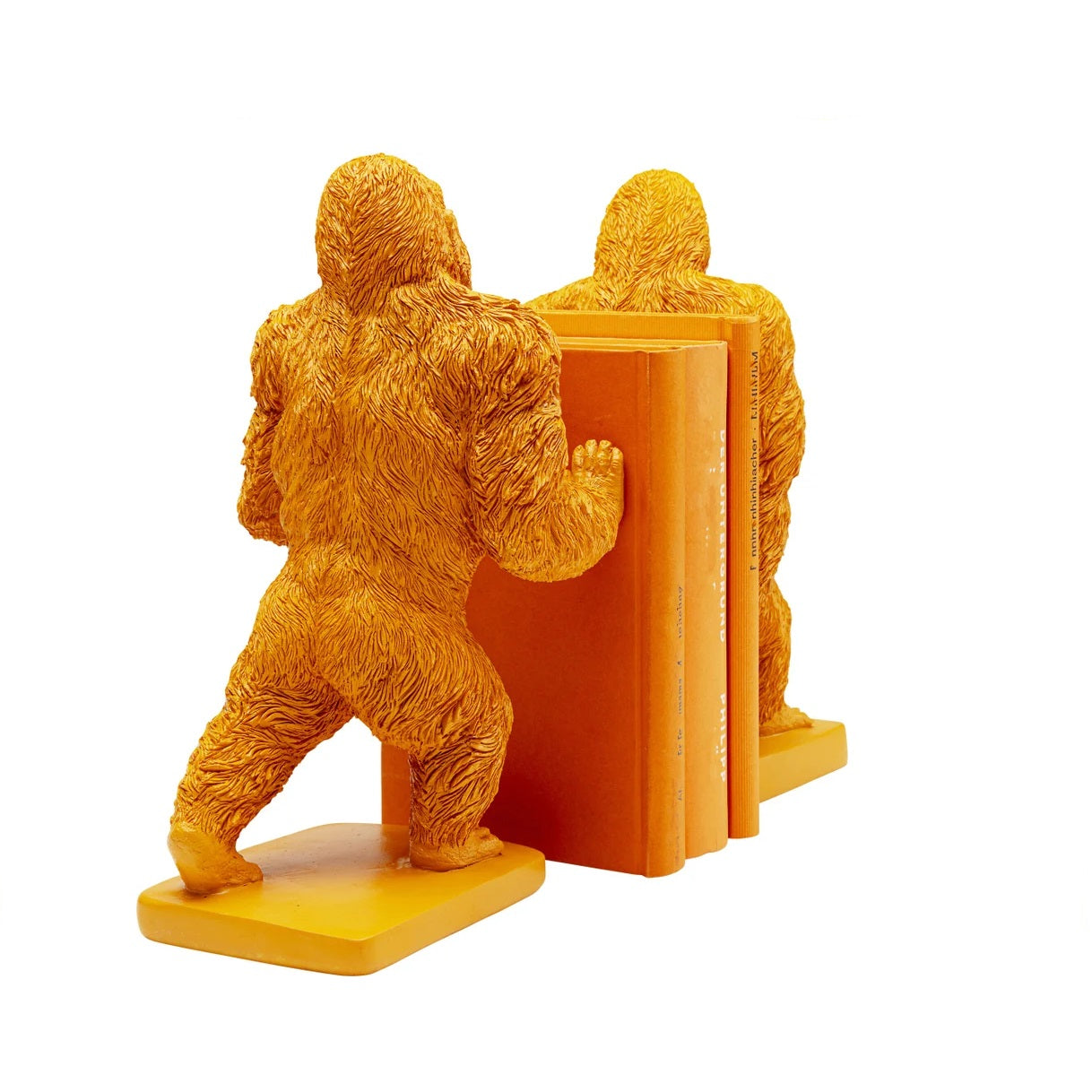 Fermalibri Gorilla Arancione Set da 2 pezzi Design Decorativo di Carattere