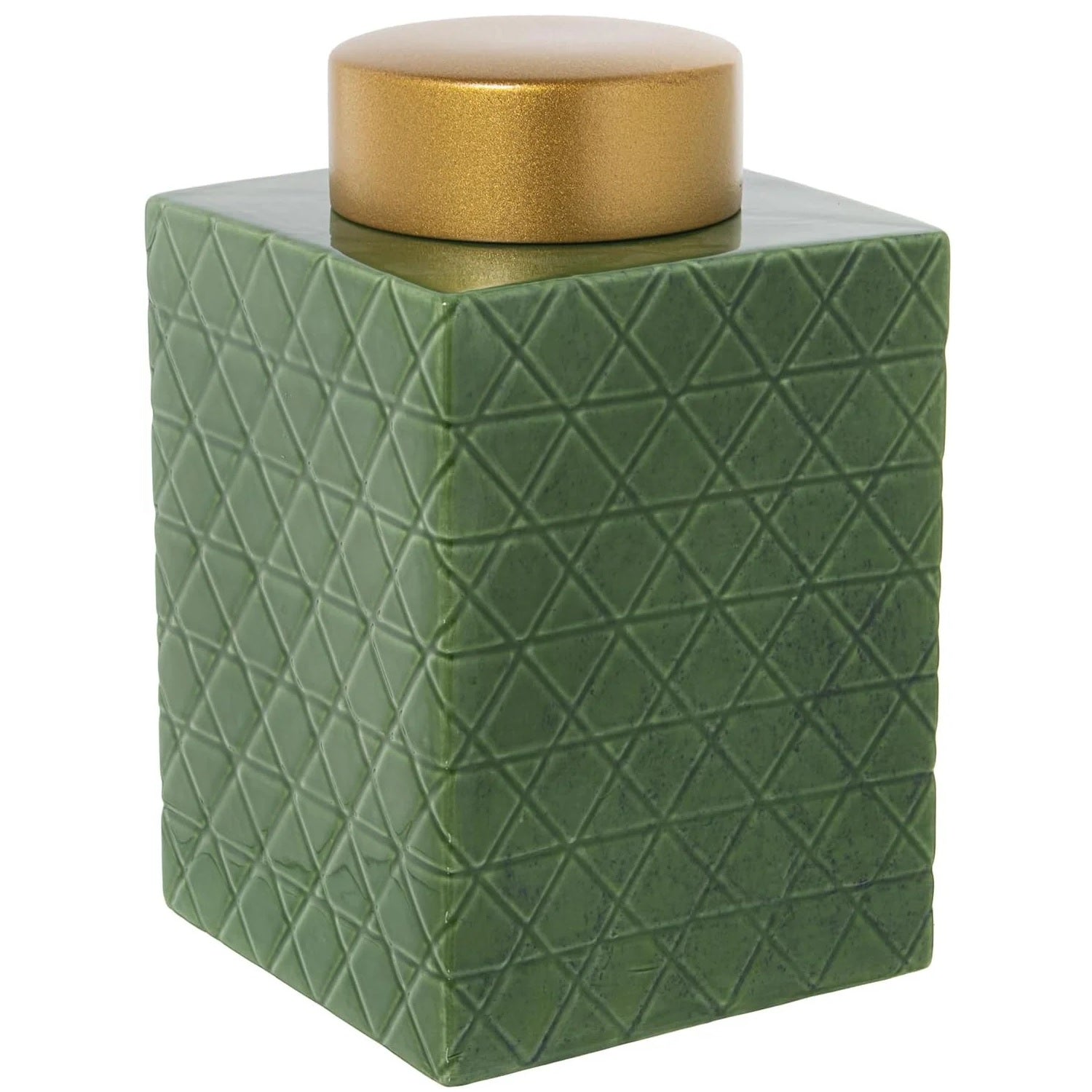 Barattolo in Ceramica Verde Mate 19x19x31 cm