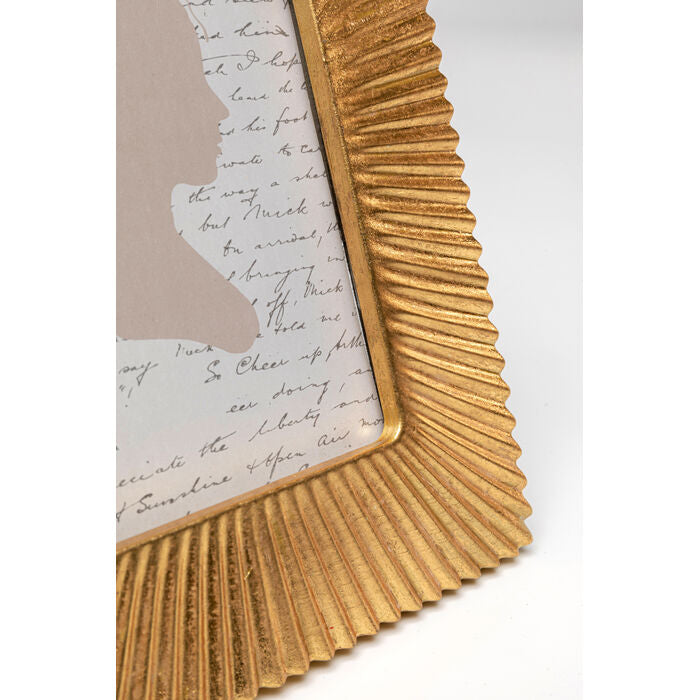 Cornice Portafoto Flaming Heart Tre Cuori 13x18cm Sacro Cuore In Oro