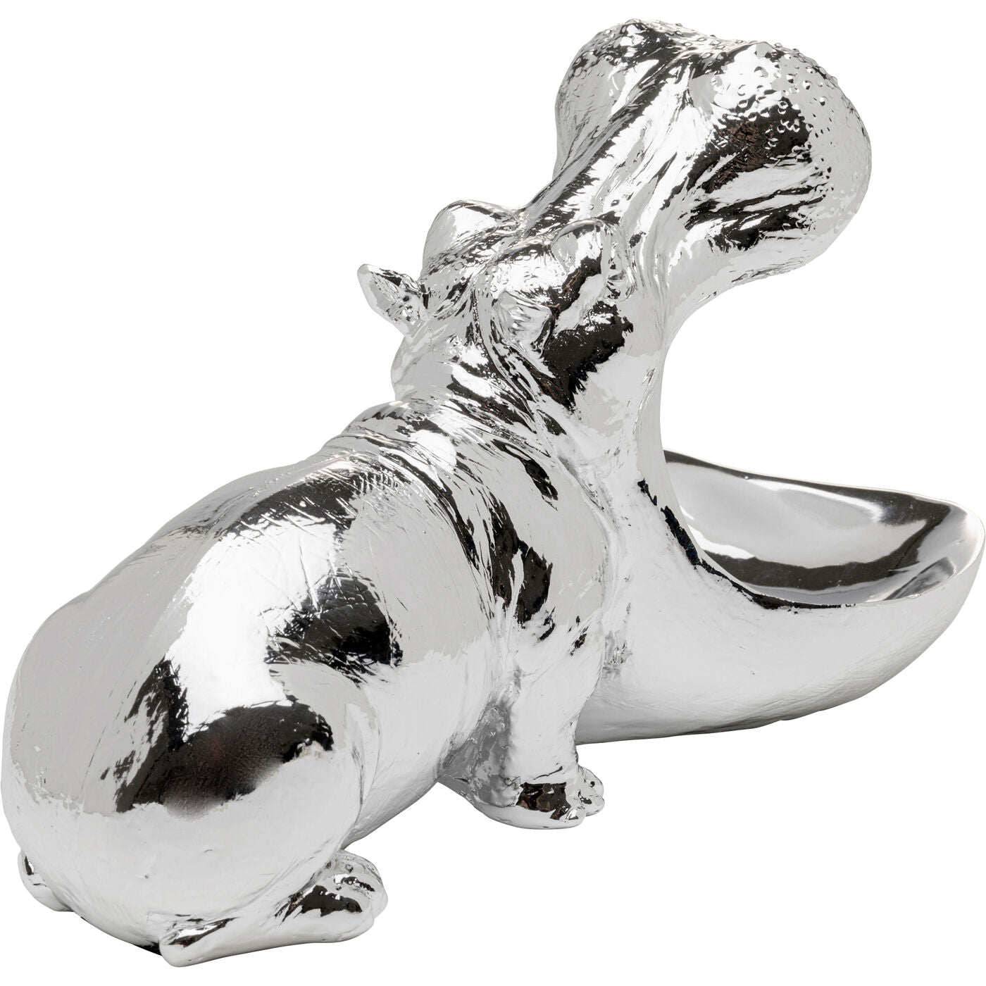 Centrotavola Statua Decorativa Ippopotamo Hungry Hippo 17cm Argento