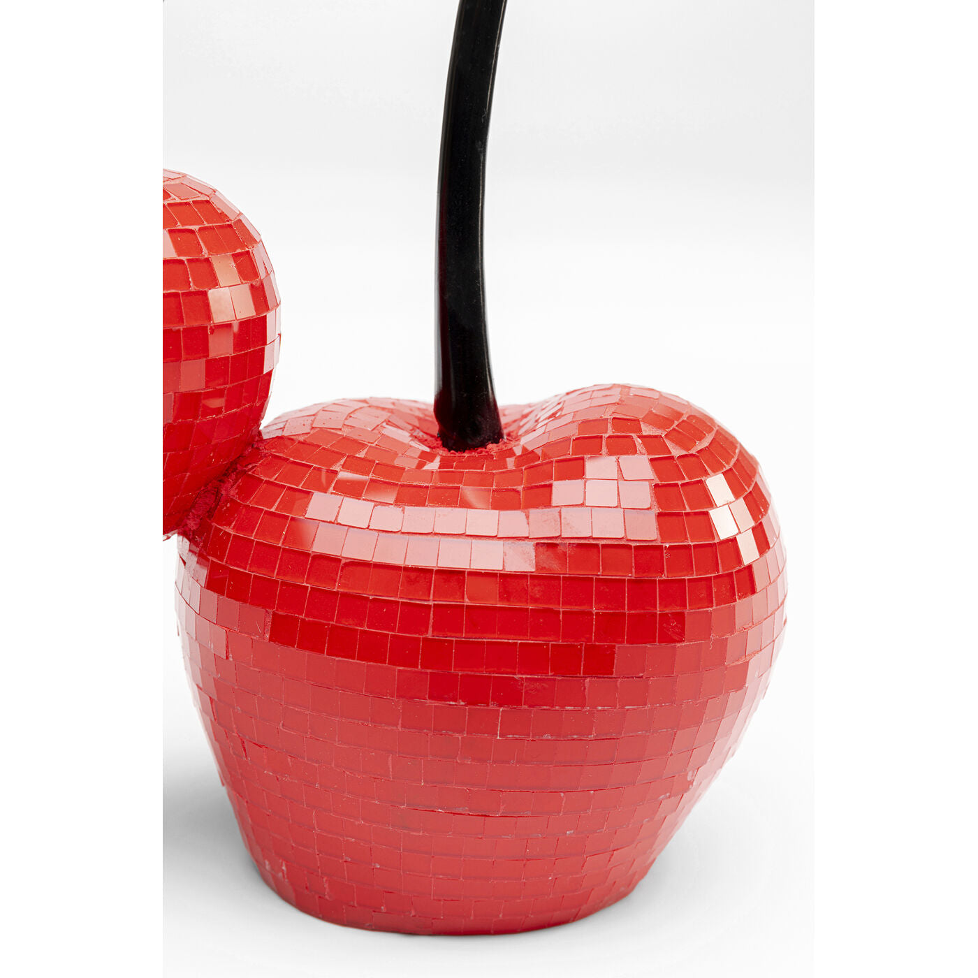 Oggetto Scultura Decorativa Cherries Doppia Ciliegia Rosse Effetto Mosaico
