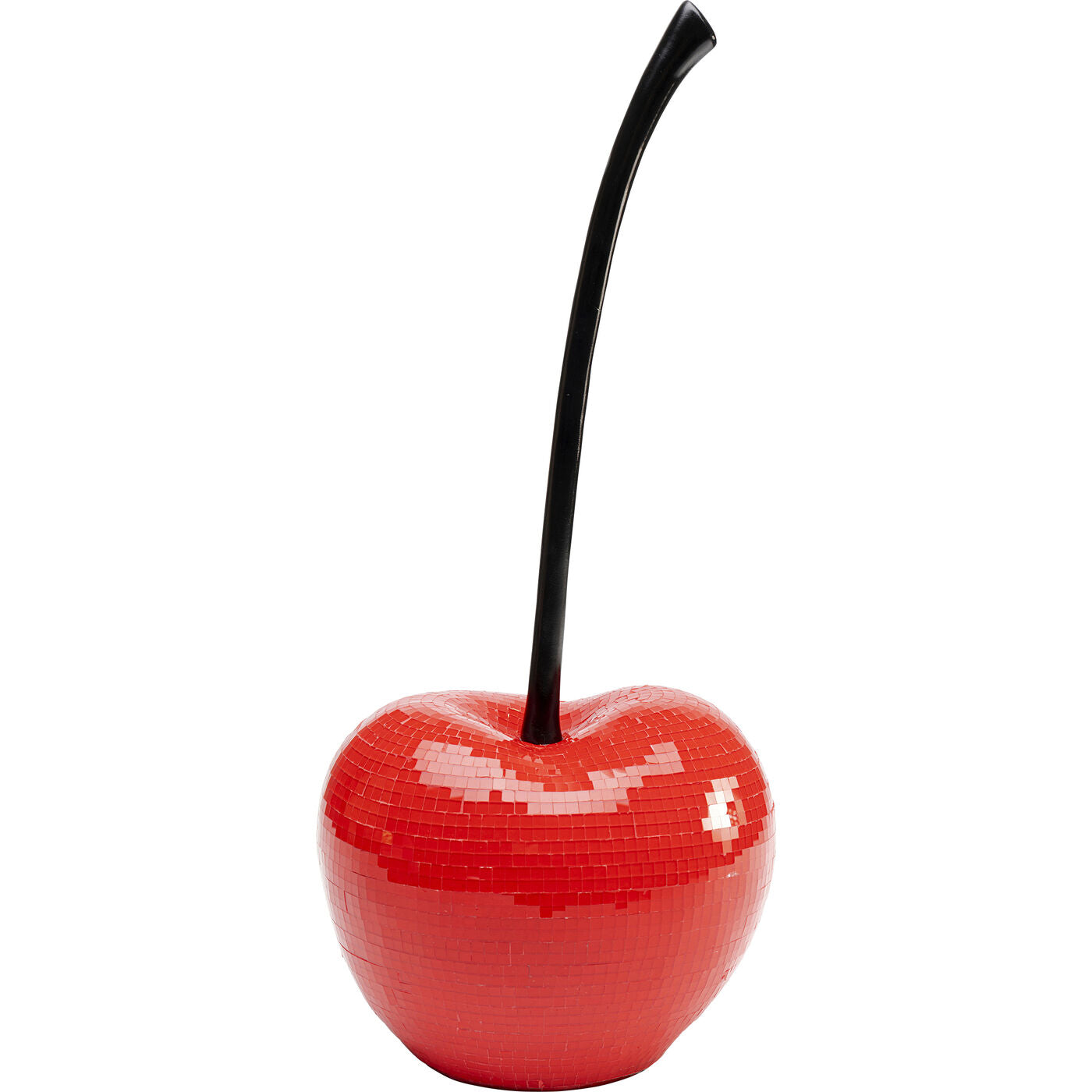 Oggetto Scultura Decorativa Cherry Single Ciliegie Rosse Effetto Mosaico