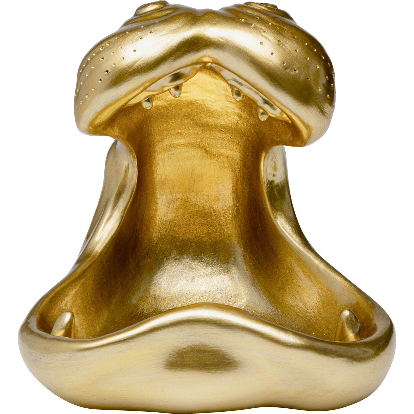 Centrotavola Statua decorativa Di Ippopotamo Hungry Hippo 31 cm Oro In Poliresina