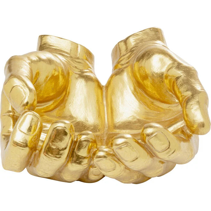 Set Decorativo Glam con Lampada Coniglio Oro 50 cm e Svuotatasche Hand Bowl Oro