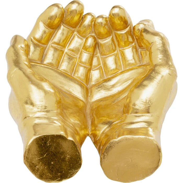 Set Decorativo Glam con Lampada Coniglio Oro 50 cm e Svuotatasche Hand Bowl Oro