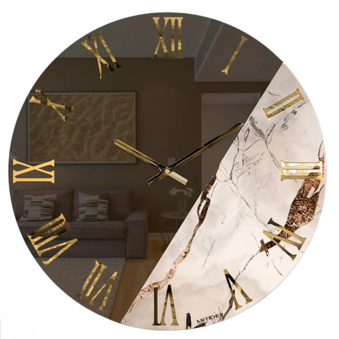 Orologio da Parete Giada Marrow Effetto Specchio Ø80 cm