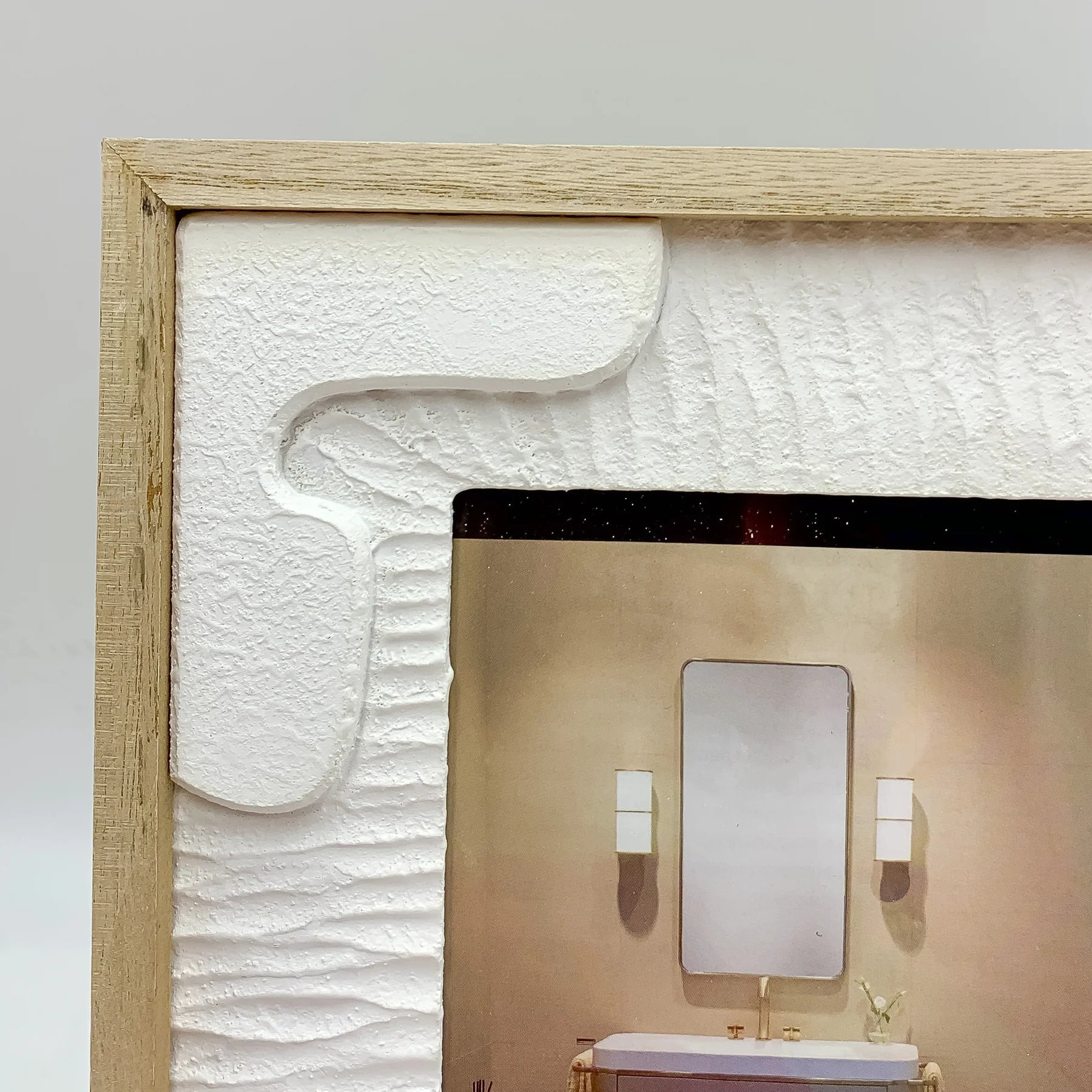 Cornice Portafoto Texture A Rilievo In Legno Decorativa