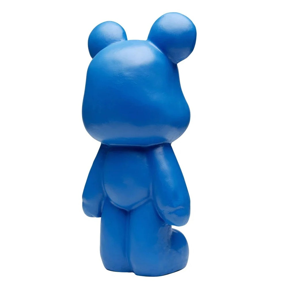 Scultura Statuetta Decorativa Orso Blu Bear Design Pop Orsetto 51cm