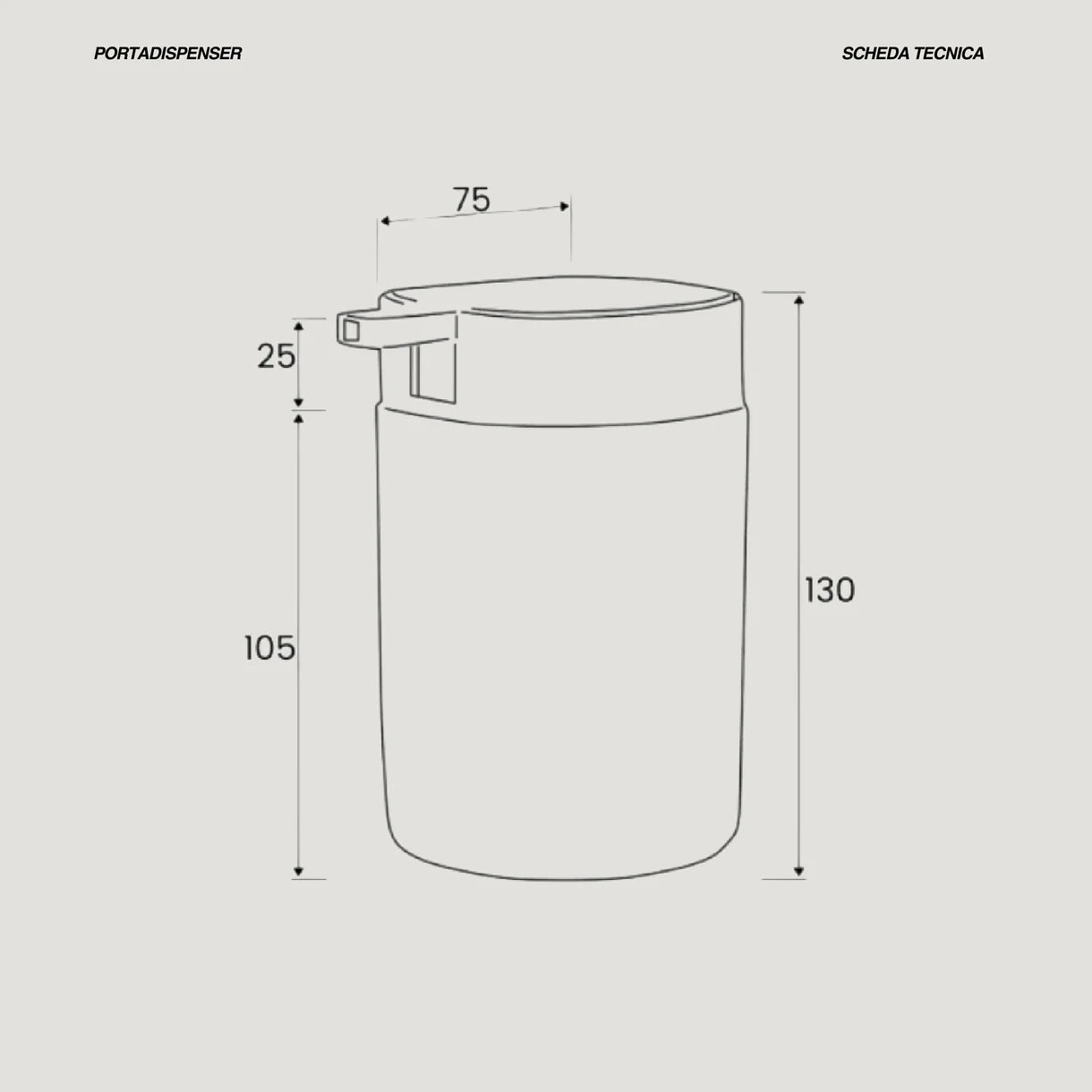 Set Bagno 3 Pezzi Taki in Plastica e Bamboo Accessori Moderni