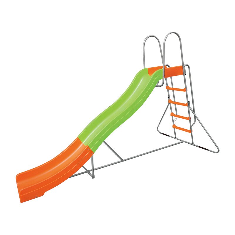 Scivolo Bambini Grande 150x317xH204 cm in Acciaio e Plastica Alta Resistenza