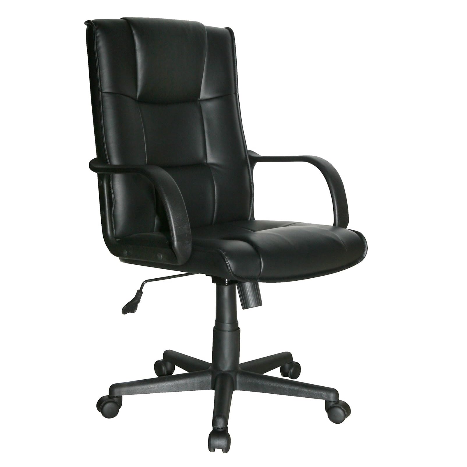 Poltrona Sedia Direzionale Ufficio ELYSEUM Nera Ergonomica con Braccioli