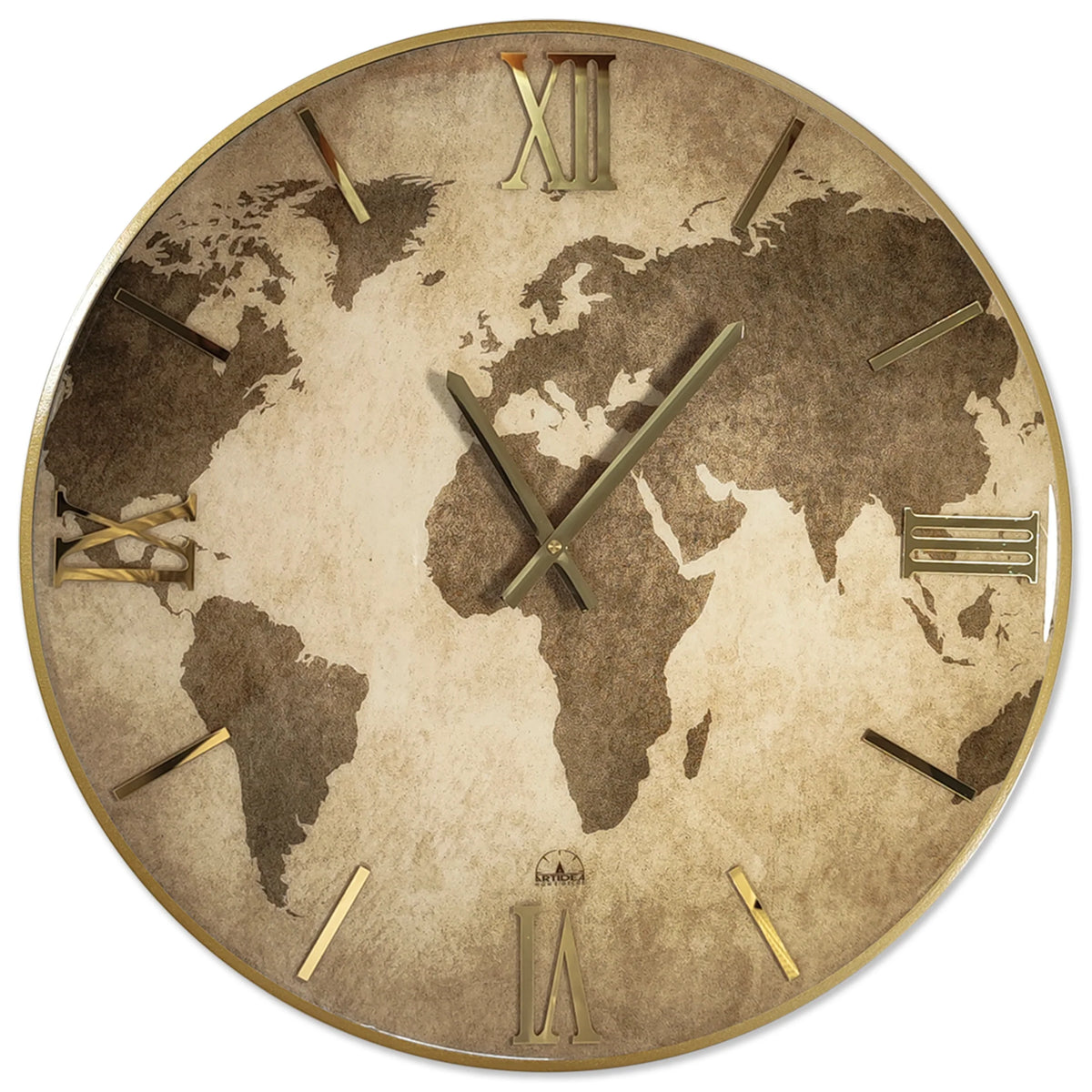 Orologio da Parete Terra Artidea con Foglia Oro e Numeri Effetto Specchio Ø 40 cm