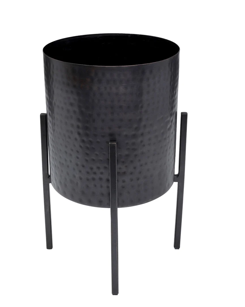 Portavaso Vaso per piante Mynah con Supporto Nero 42cm