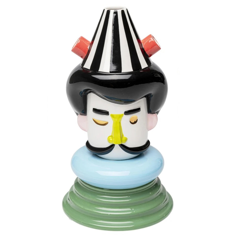 Vaso Decorativo Volto Puppet Boy 36cm Pop Multicolore
