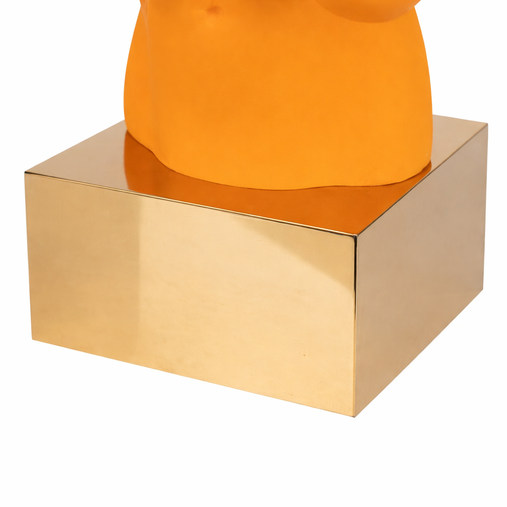 Statua Decorativa Pugile Boxer con Guantoni Oro 33x56x56 CM
