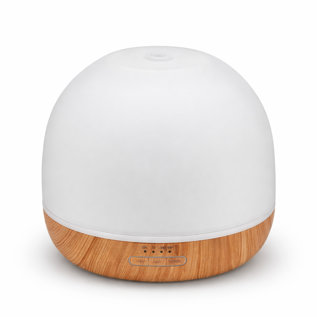 Diffusore di Oli Essenziali a Ultrasuoni con Base Effetto Legno
