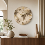 Orologio da Parete Terra Artidea con Foglia Oro e Numeri Effetto Specchio Ø 40 cm