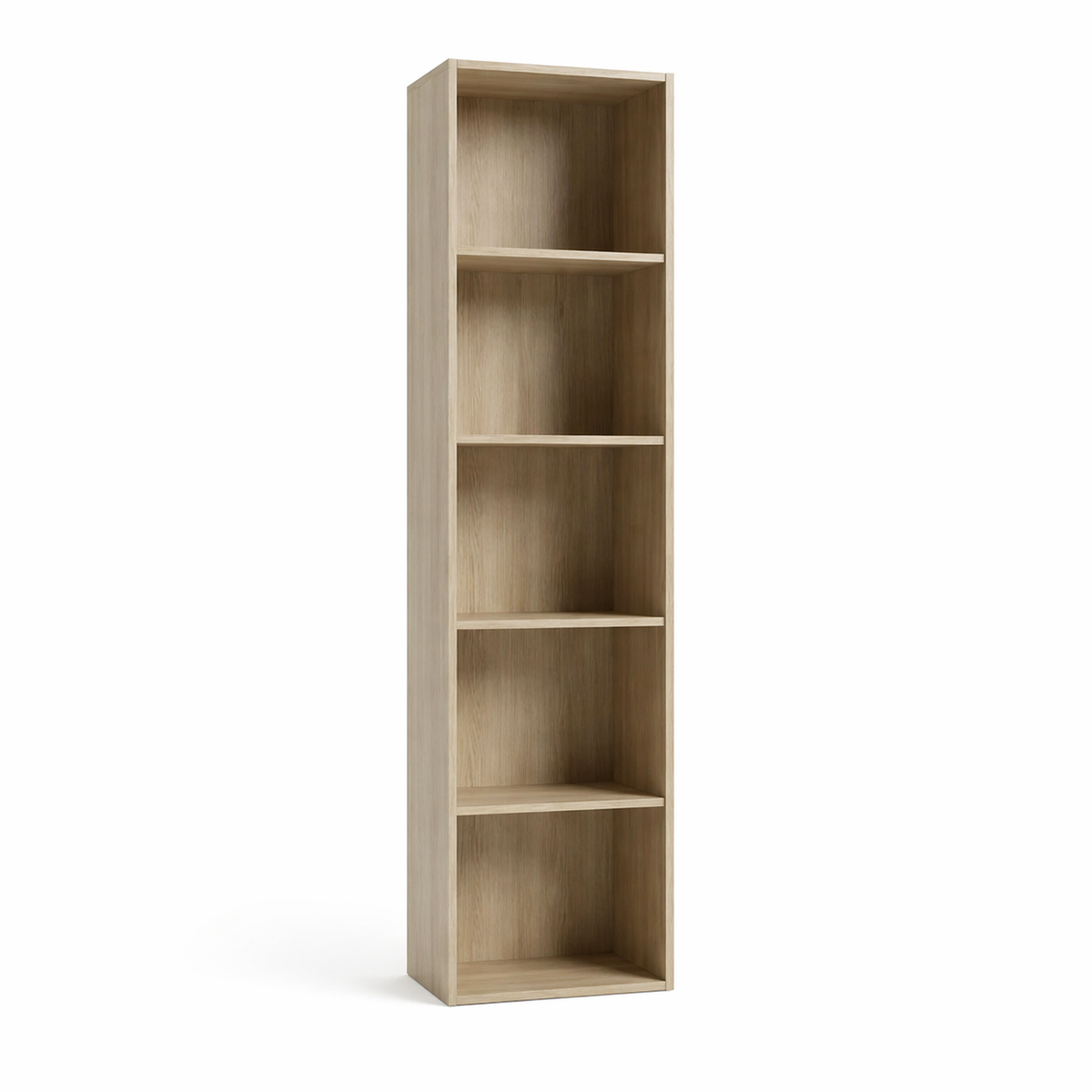 Libreria Slim Ready 4 Ripiani 40x29 cm – H132/H172 cm Rovere Nordik e Sonoma