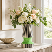 Vaso Calabria Verde in Porcellana H 26 cm