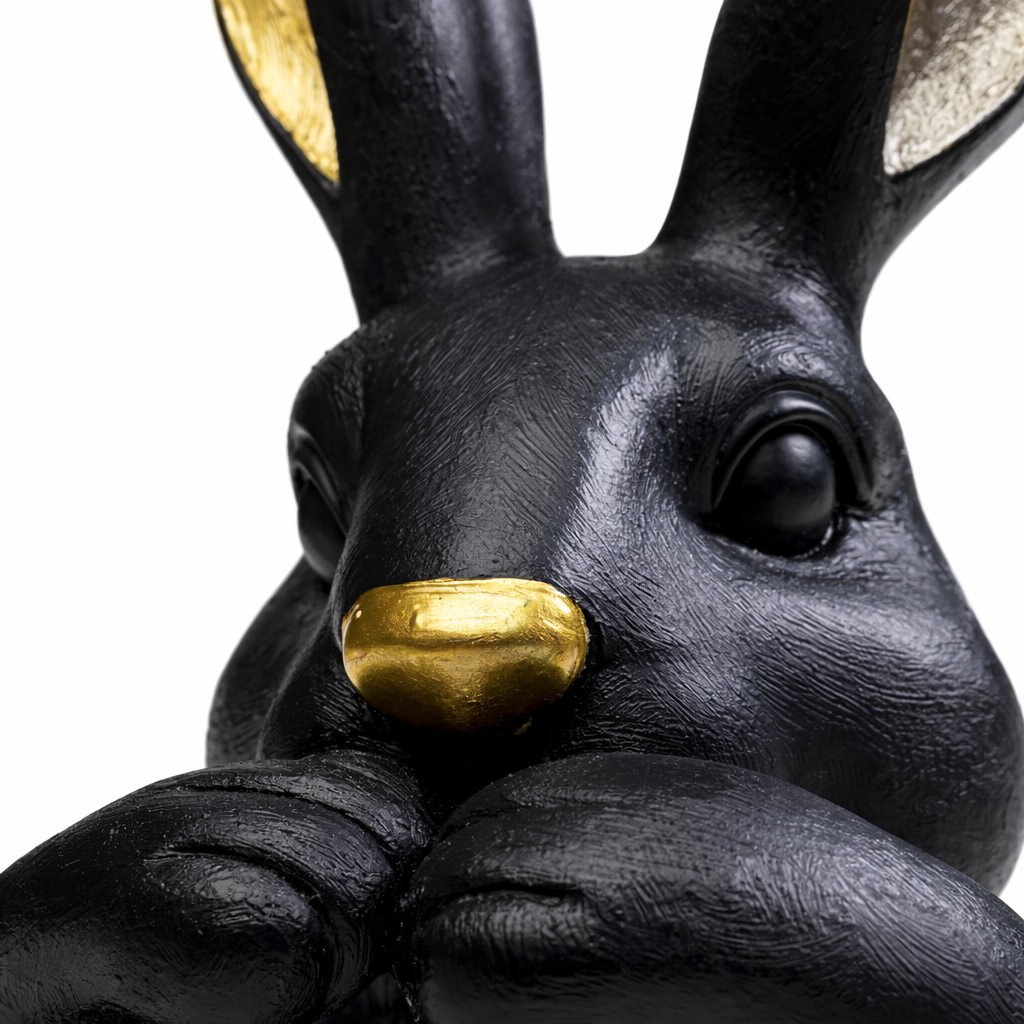 Figura decorativa Sweet Rabbit nero 23cm