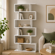 Libreria Athena Design 80x25xH192 cm Bianco Lucido