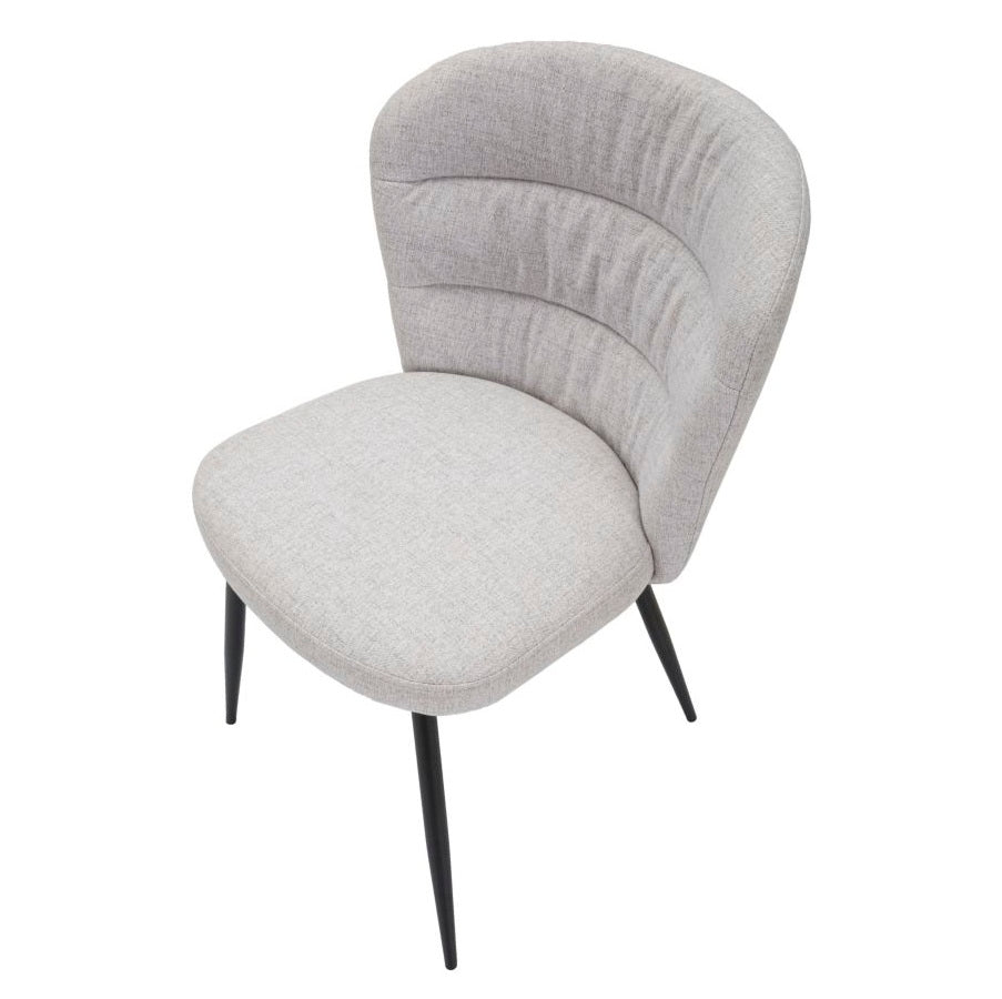 Set 2 Sedie Losanna 58x60,5x85 cm in Tessuto – Grigio e Verde