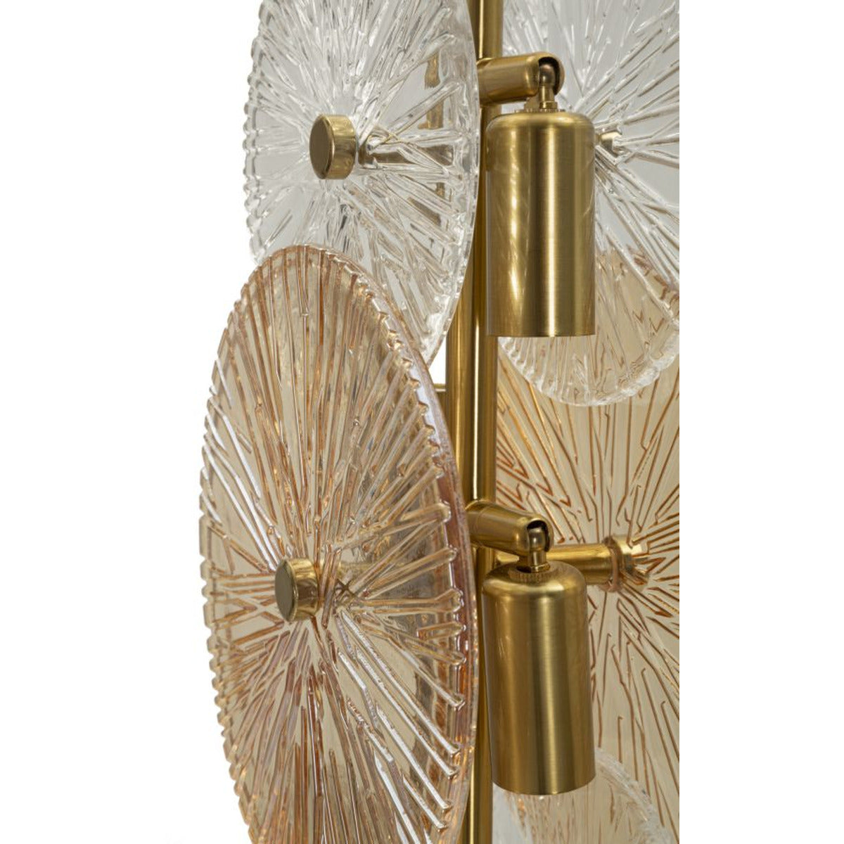 Lampada da Tavolo Osaka Oro in Metallo e Vetro 20 x 18 x H66 cm