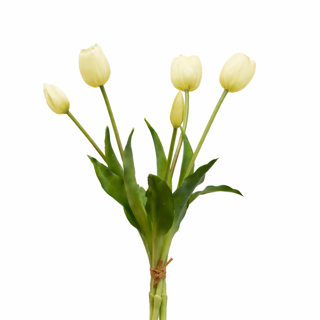 Mazzo di Tulipani Artificiali Realistici Olis 5 Tulipani  H 40cm