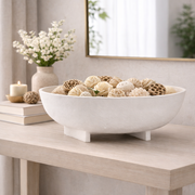 Centrotavola Decorativo Hisar Bianco 26,5x27cm