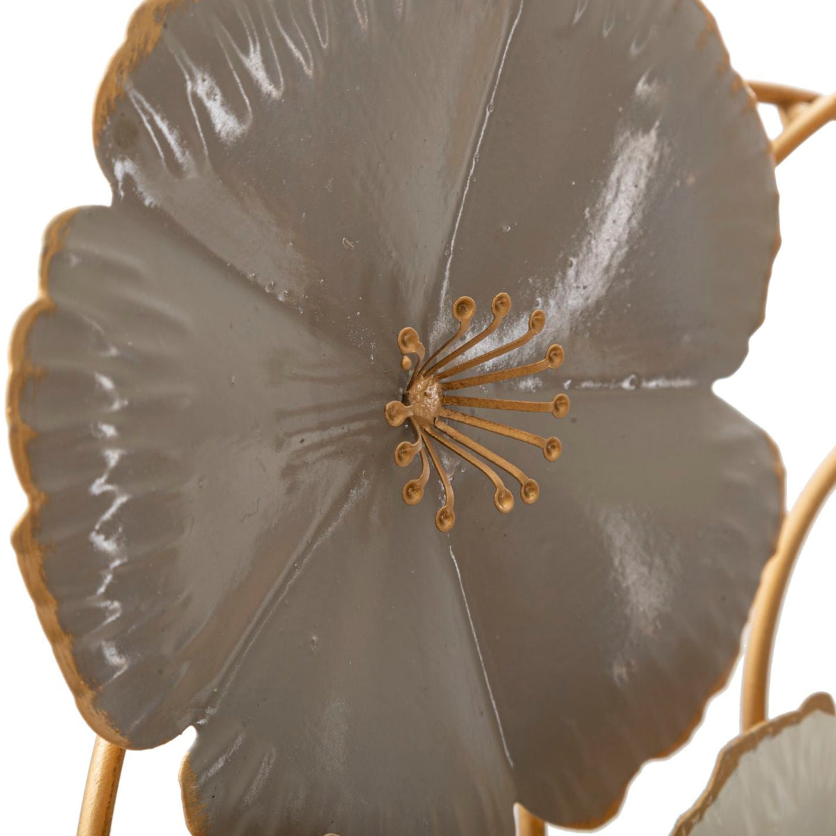 Pannello Decorativo Lotly 63,5x5x67,9 cm in Ferro con Fiori 3D