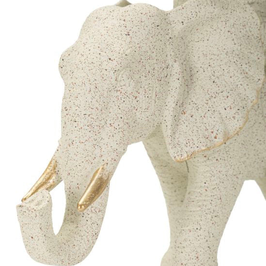 Scultura Etnica Donna Africana su Elefante 50x16x34 cm in Poliresina