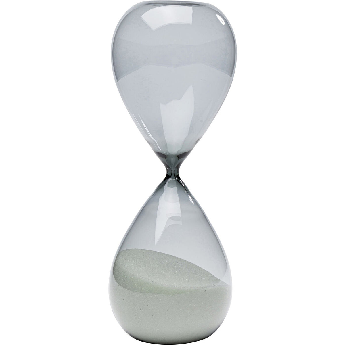 Clessidra Con Sabbia Decorativa Time in Vetro Nero Fumé 25cm